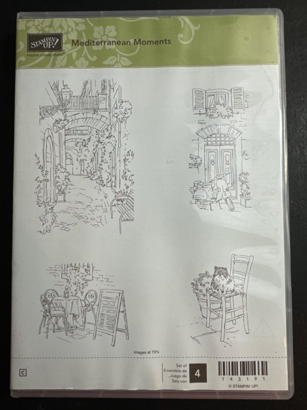 Stampin Up! Mediterranean Moments Cling Rubber Stamps